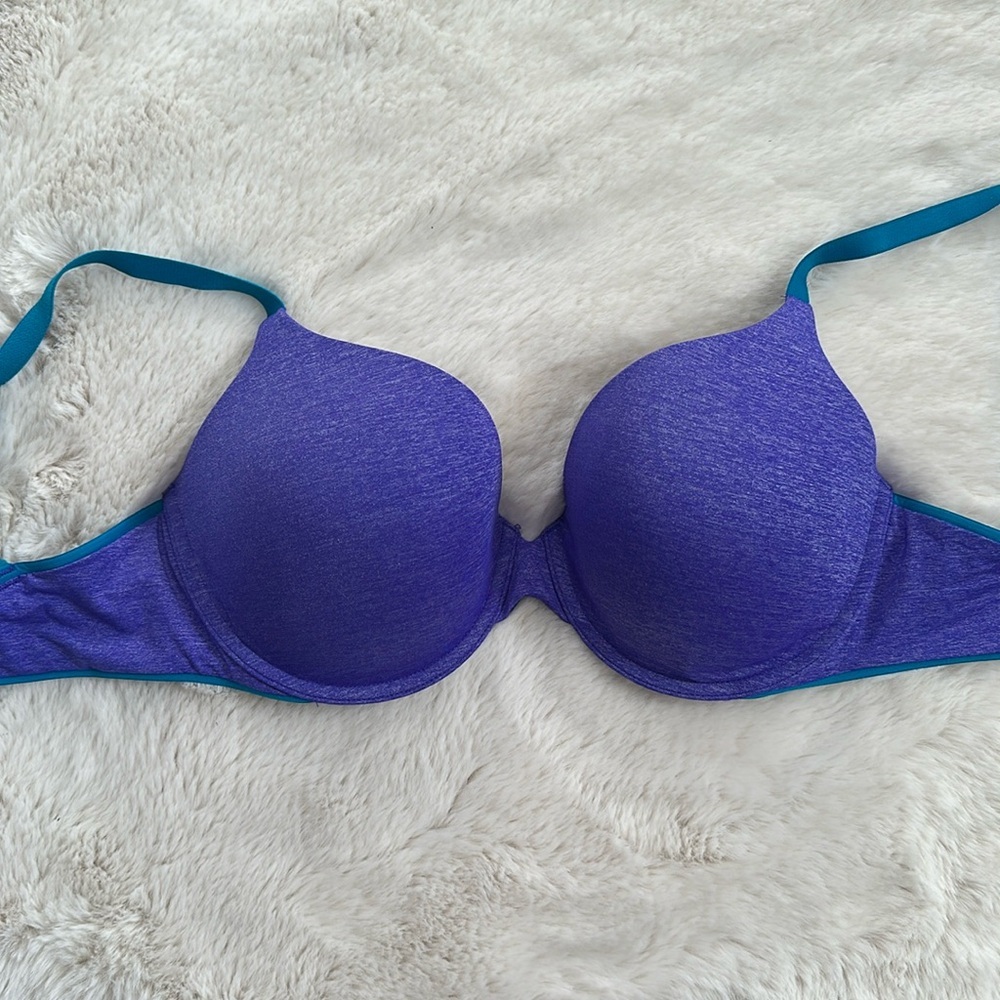 NWOT VS Uplift Semi Demi Bra Purple Blue size 34DD